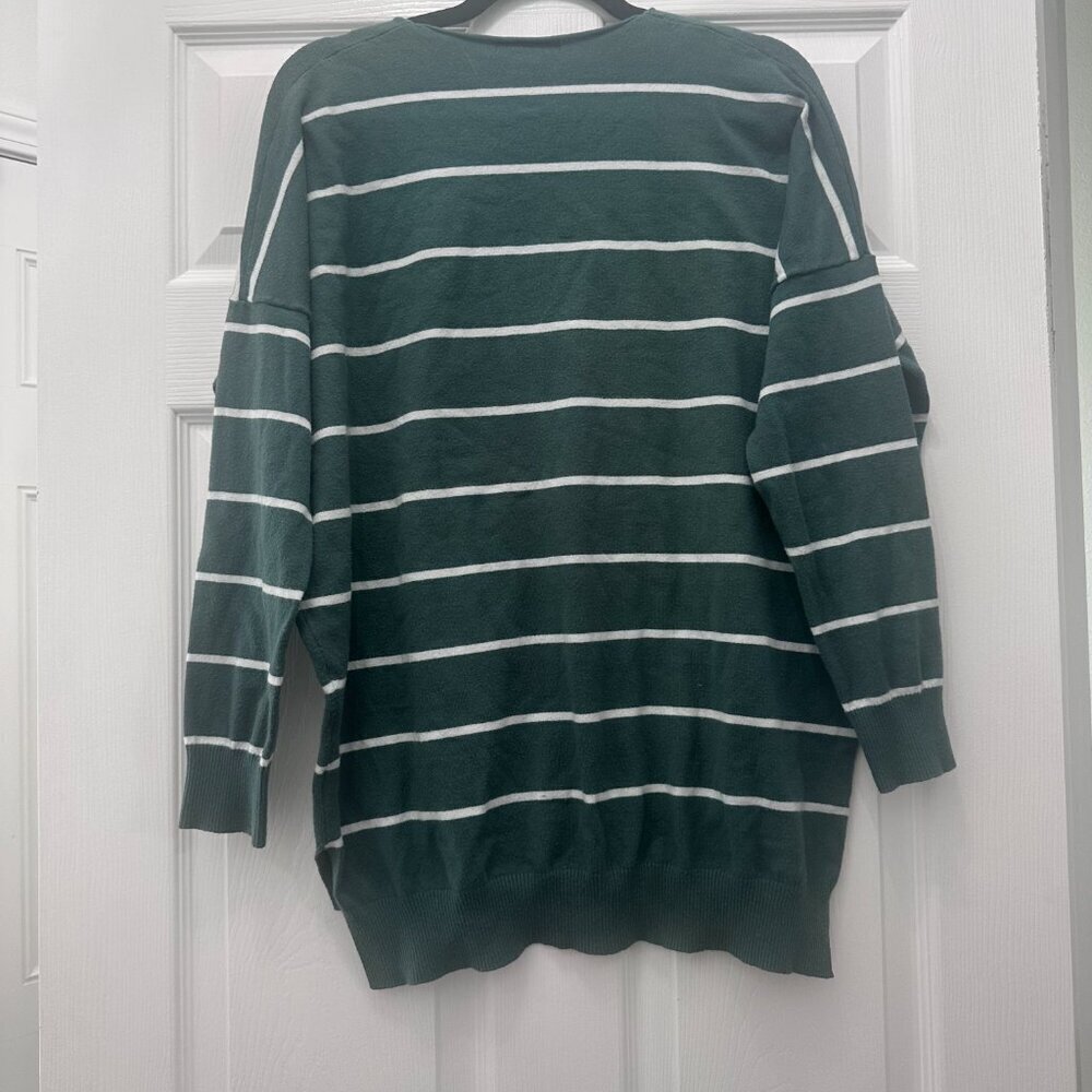 Green Cents of Style Emmy Striped Pullover Sweater Size L/XL - Picture 6 of 8
